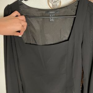 Square neckline blouse